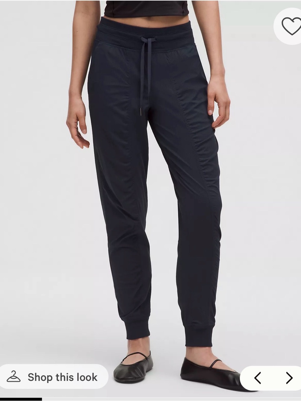 lululemon athletica Black Lightweight Track Joggers